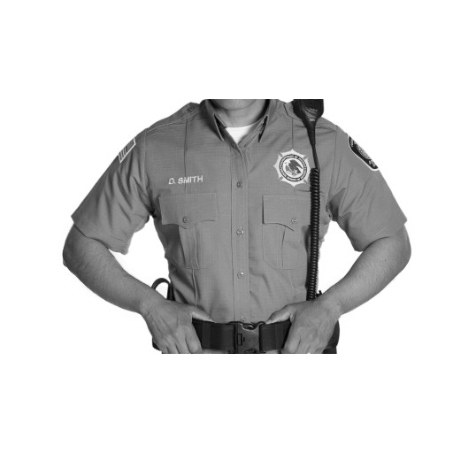 Men's Ergo Stretch Nickel Gray Ripstop Poly/Cotton Short Sleeve Class B Utility Shirt