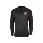 Men's 100% Polyester Charcoal Class B Utility Polo - Long Sleeve