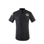 Men's Charcoal Poly/Rayon Short Sleeve Class B Utility Shirt