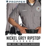 Men's Ergo Stretch Nickel Grey Tactical Package - 3 Shirts, 3 Trousers, 1 Windbreaker