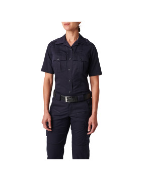 5.11 Tactical Women's Womens NYPD Stryke Twill Short Sleeve Shirt (NYPD Navy)