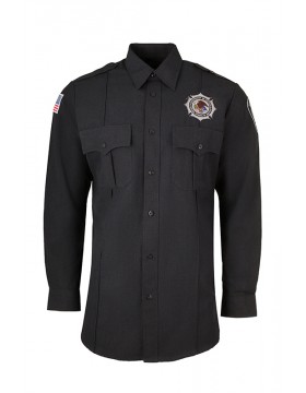 Men's Charcoal Poly/Rayon Long Sleeve Class B Utility Shirt