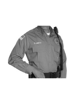 Men's Ergo Stretch Nickel Gray Ripstop Poly/Cotton Long Sleeve Class B Utility Shirt
